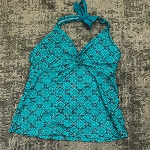Converse Patterned Halter Tankini Top